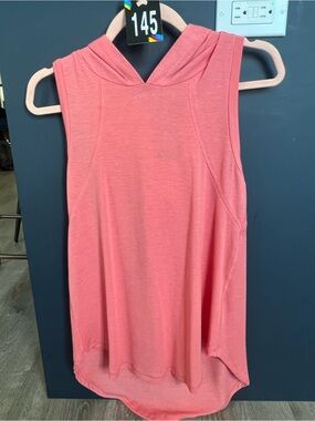 Chrissy Hooded Tank (NWT) 🍒 Coral, Size XS/S *Oversized